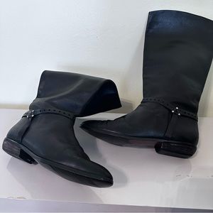 Vintage Luxury Genuine Leather Etienne Aigner Riding Moto Boots 8